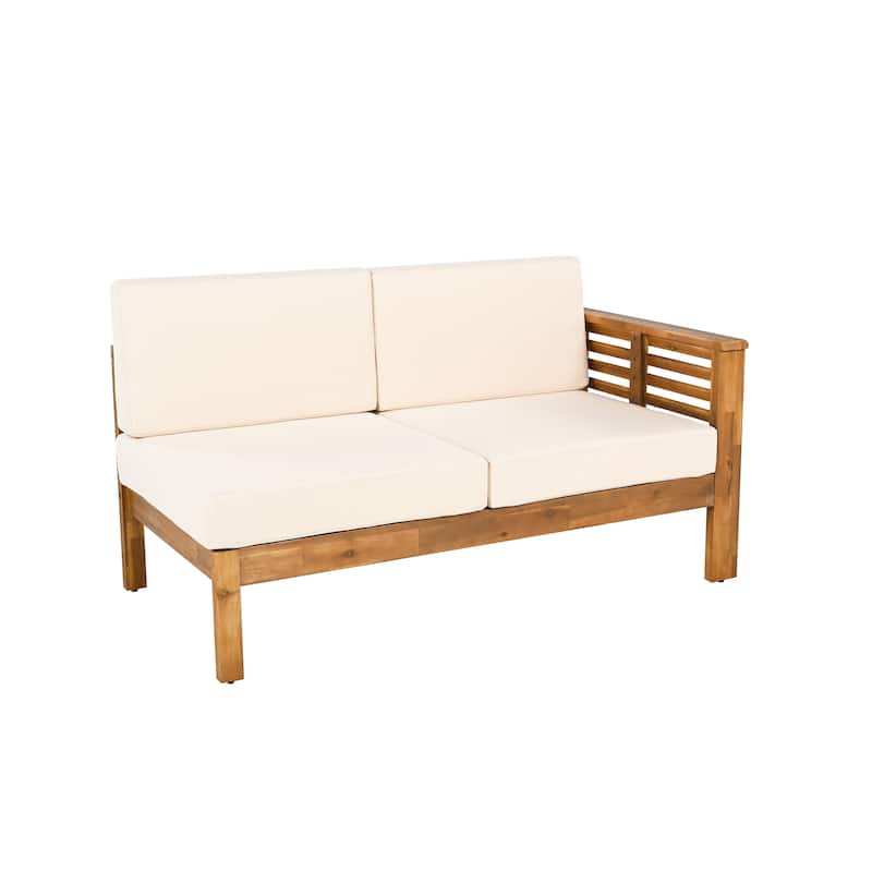Christopher Knight Home - Mia 4-Pieces Acacia Wood Patio Chat Set