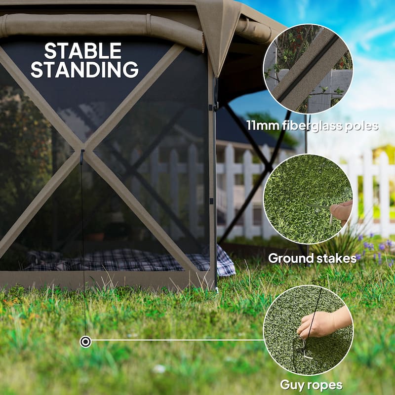 Oxford Fabric Pop-Up Gazebo Tent for 10-12 Persons