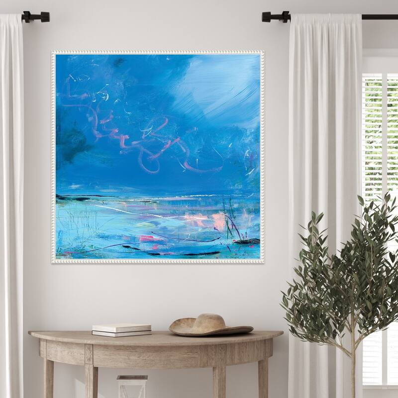 Kinds of Blue by Lesley Birch Framed Canvas Wall Art Print