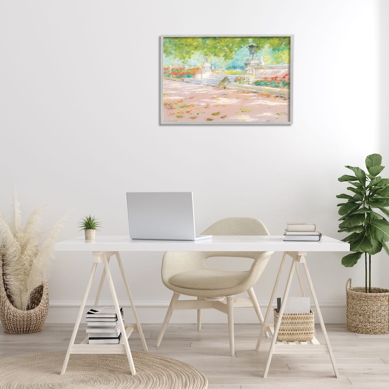 Stupell Summer Sunlight in Park Framed Giclee Art Design By LSR Design Studio