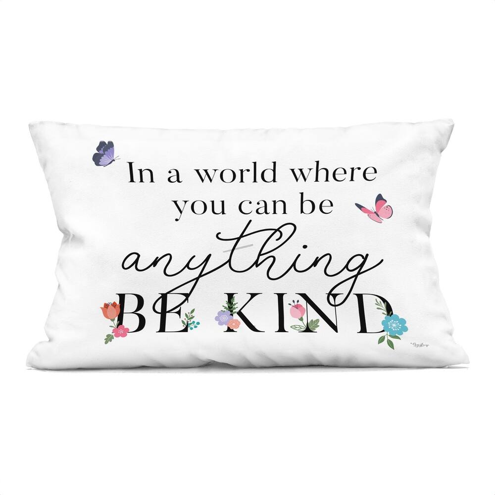 Stupell Be Anything & Kind Decorative Printed Throw Pillow Design by Gigi Louise