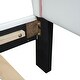 preview thumbnail 10 of 18, Twin Upholstered Leather Platform Bed with Rabbit Ornament Headboard & 2 Drawers Wooden Platform Bed for Kids Girls/Boys
