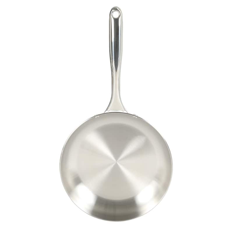 Oster Platinum Sedwick Stackable Stainless Steel Cookware Set W/ Domed Stainless Steel Lids W/ TriPly Encapsulated Base