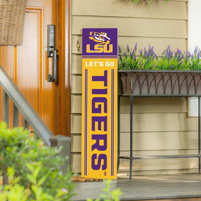 47" Double Sided Seasonal Porch Leaner, Louisiana State University - 47" x 11.25"