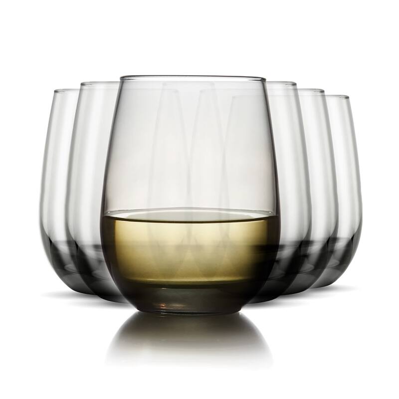 Libbey Classic Smoke All-Purpose Stemless Wine Glasses, 15.25-ounce, Set of 6 - Set of 6
