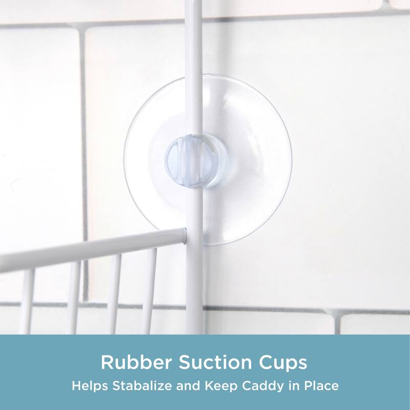 Kenney Rust-Resistant 2-Tier Small Hanging Shower Caddy - White