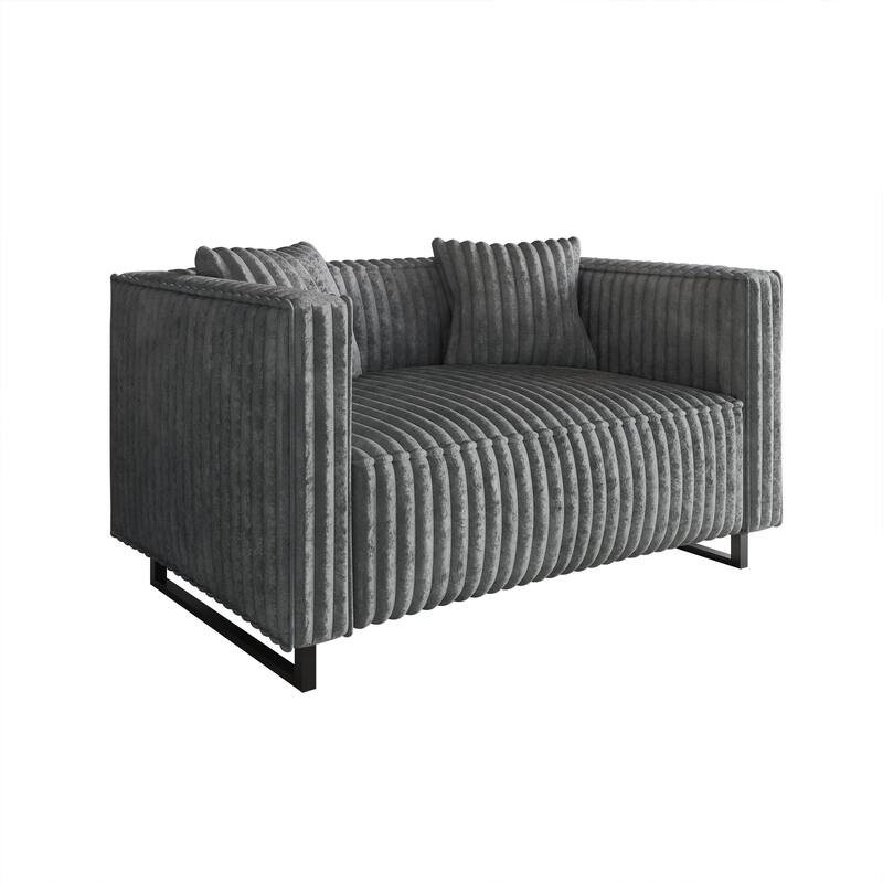 CraftPorch Mid Century Modern 2- Pieces Upholstered Living Room Set