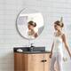 Neutypechic Modern Thin Frame Wall-Mounted Vanity Round Mirror