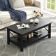 preview thumbnail 10 of 47, Farmhouse Coffee Table with Storage 2-Tier Center Table for Living Room