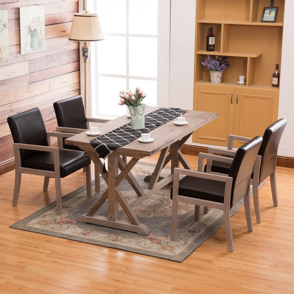 Wood Accent Chair Upholstered Armchair, Set of 1/2 - 20.9"W x 23.6"D x 33"H