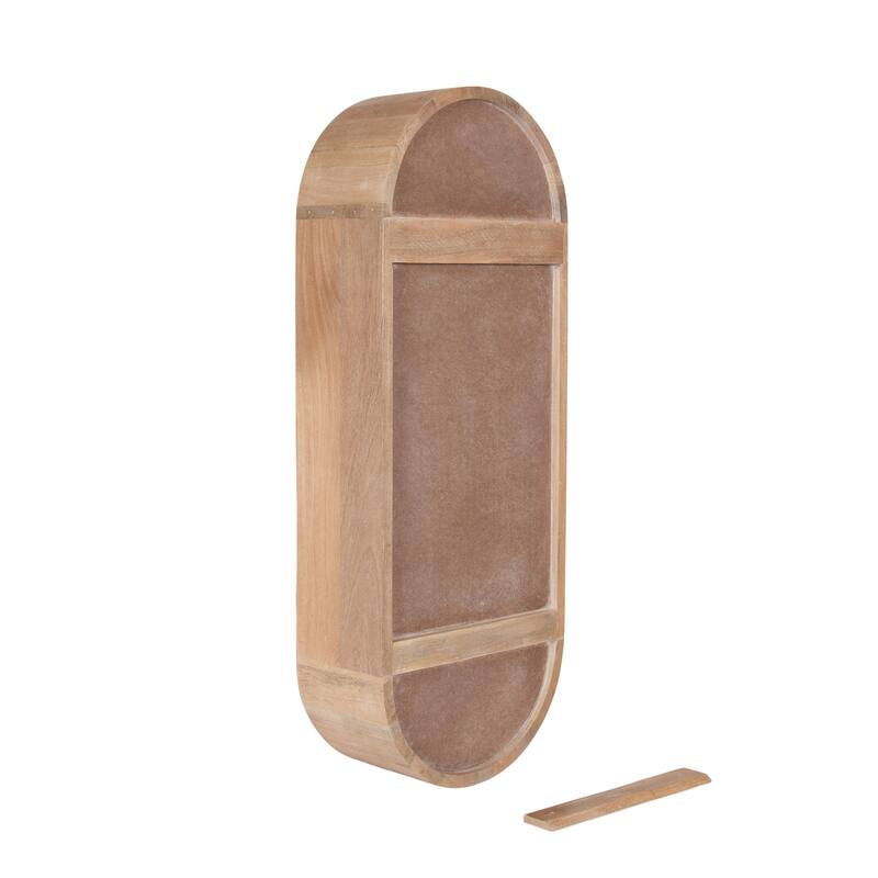 Kate and Laurel Hutton Wood Capsule Wall Shelf