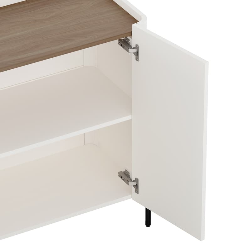 Manhattan Comfort 2-Piece Modern Abbey Accent Cabinet and Sideboard Set