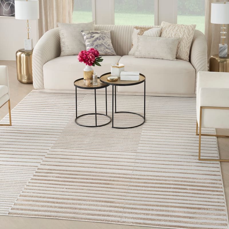 Nourison Brushstrokes Indoor only Striped Area Rug