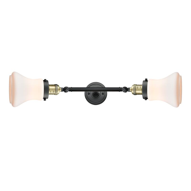 Innovations Lighting Bellmont 2 Light 24" Wide Bathroom Vanity Light - Black Antique Brass / Matte White