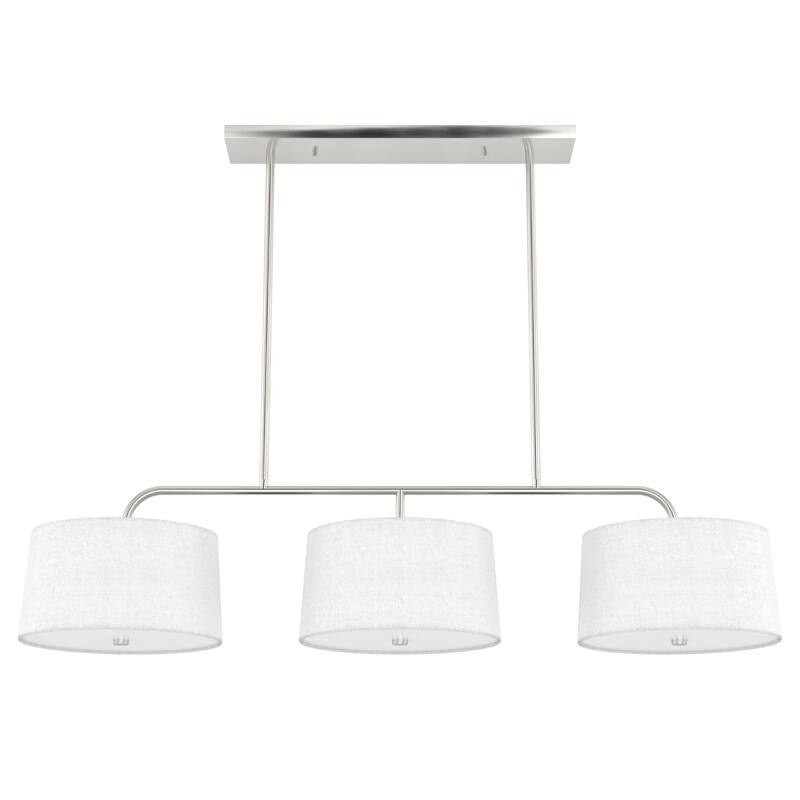 Hunter Cottage Hill Linear Chandelier - Dining Room, Kitchen Island - Modern, Transitional - Fabric Shades