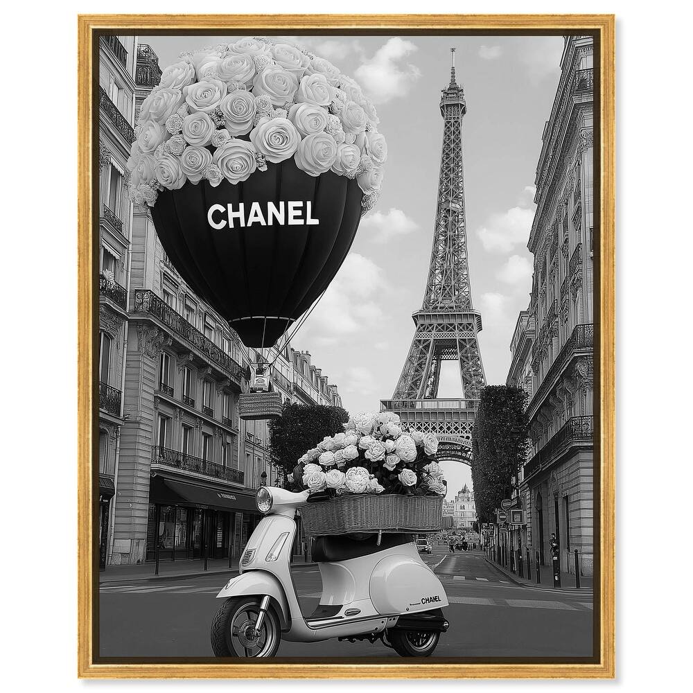 Scooter and Glam Balloon II Canvas by Art Remedy