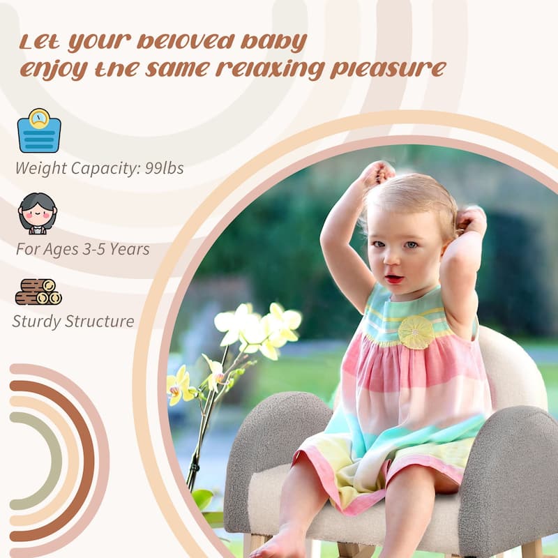 Qaba Rocking Toddler Sofa Chair for Nursery or Playroom, Green