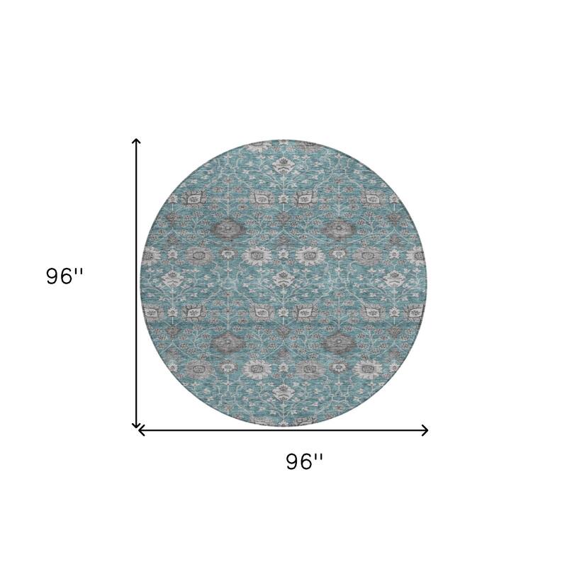HomeRoots Floral Transitional Rectangle Outdoor Rug