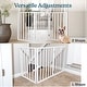 preview thumbnail 26 of 44, 3-Panel Indoor Foldable Dog Gate - 54x24-Inch Wood Freestanding Pet Fence