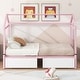 preview thumbnail 3 of 12, Twin XL to King Metal House Platform Bed Frame with Underneath 2 Drawers and House-shaped Frame for Kids, Teens