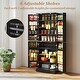 preview thumbnail 9 of 8, Gymax 65-inch Kitchen Pantry Cabinet w/ 16 Door Shelves & 6 Adjustable