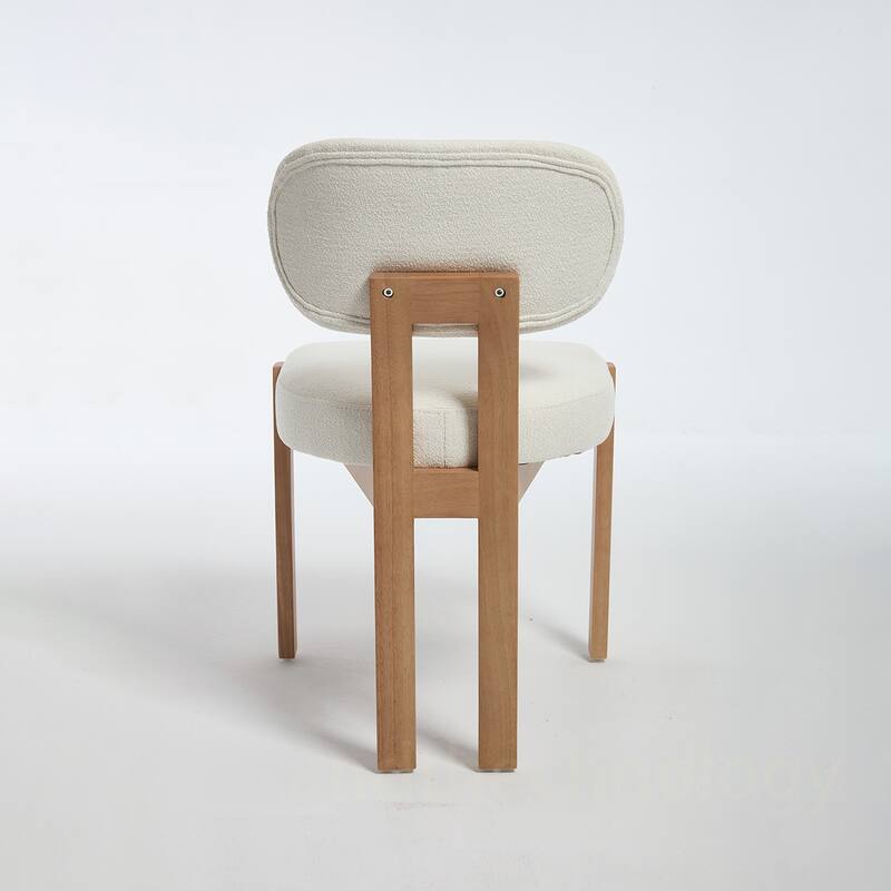 2PCS Wooden Fabric Dining Chair