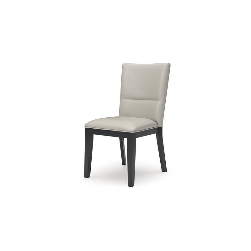 Signature Design by Ashley Glinari White/Black Dining Upholstered Side Chair (Set of 2) - 19.75" W x 24.5" D x 36.88" H