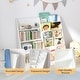 preview thumbnail 8 of 12, White Wooden Kids Bookshelf and Toy Storage Organizer with 4 Tier