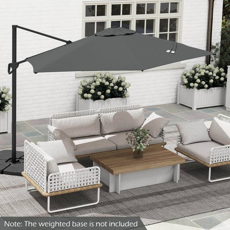 Costway 9 FT Cantilever Patio Umbrella Offset Hanging Umbrella with