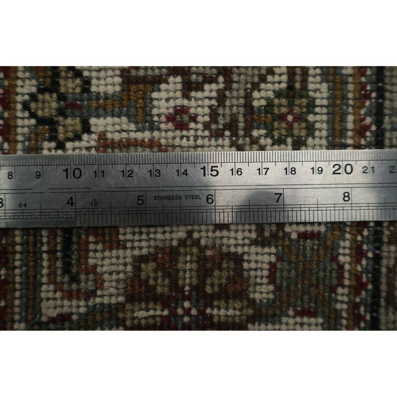 Hand Knotted Oriental 100% Wool Carpet Traditional Floral Beige & Ivories Bidjar Area Rug - 9' 5'' X 5' 9''