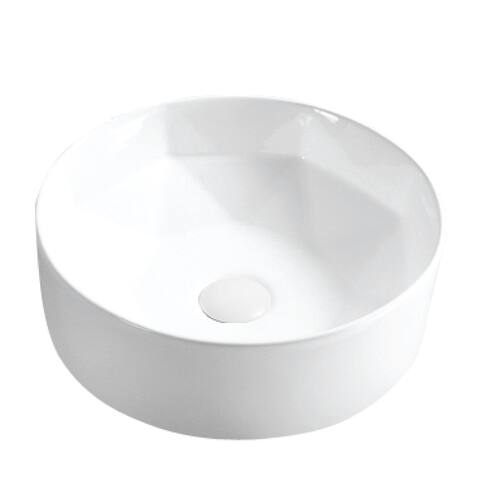 Karran Valera 16" Vitreous China Vessel Bathroom Sink in White