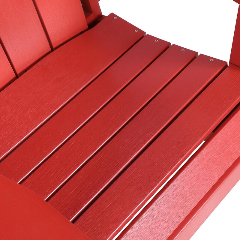 Seaton Folding Poly Adirondack Chair with Pull-out Ottoman