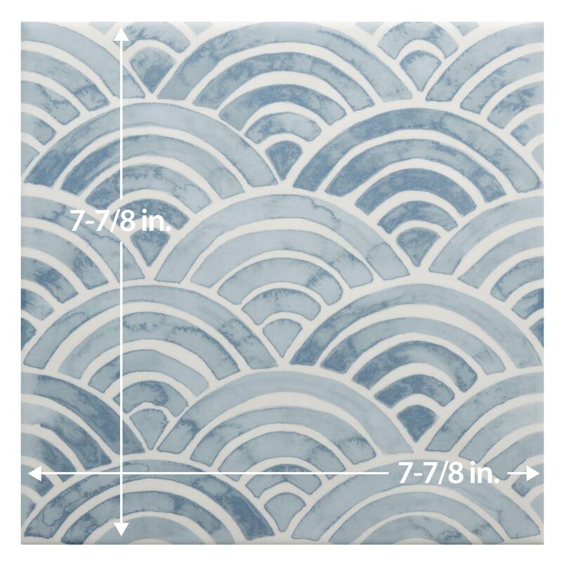 Merola Tile Berta Escalas 7-7/8" x 7-7/8" Ceramic Wall Tile