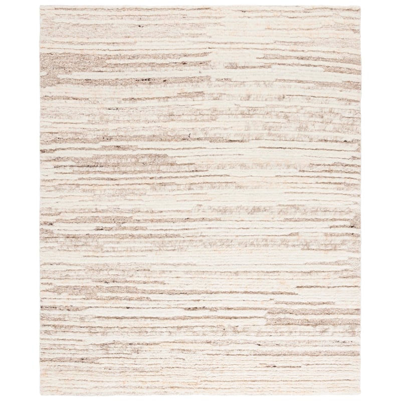 SAFAVIEH Hand-Knotted Tribeca Eriana Modern & Contemporary Wool Rug - 8' x 10' - Beige/Brown
