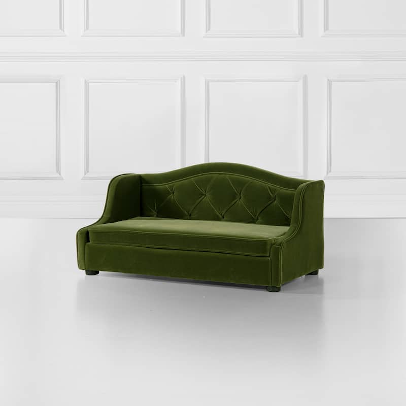 Robin 35" Mid-Century Modern Tufted Wingback Pet Sofa Bed