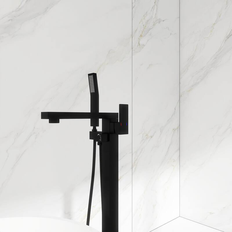 Freestanding Tub Shower Claw Foot Faucet with Handheld Spout - 10"37"