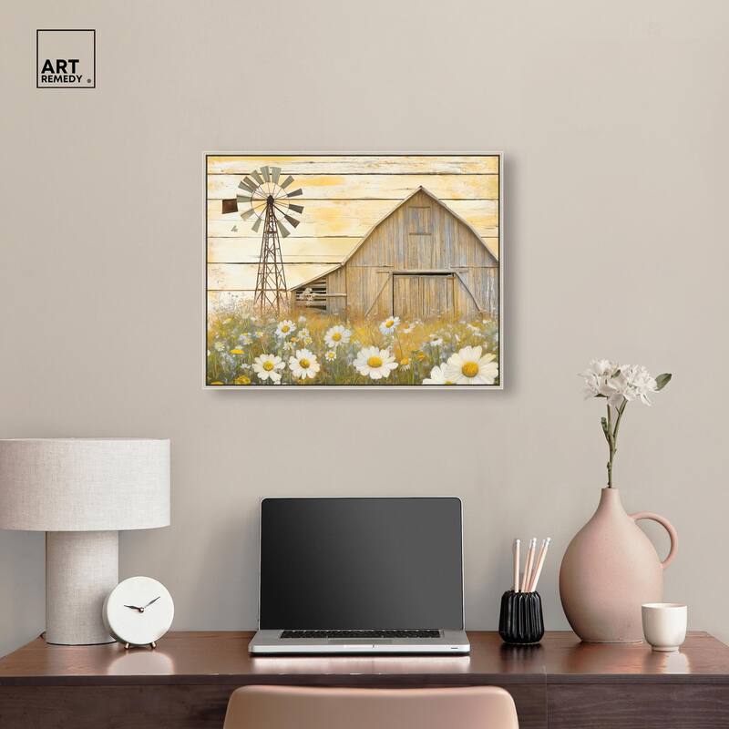 Old Windmill Canvas by Art Remedy
