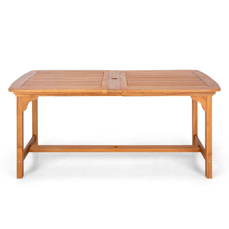 MAISON ARTS Outdoor 7/9-Piece Solid Acacia Wood Dining Set, Expandable Dining Table and 6/8 Wood Dining Chairs