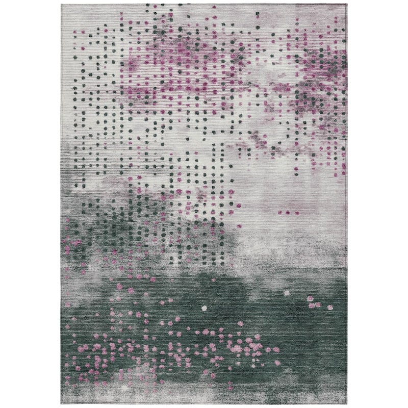 HomeRoots Geometric Transitional Rectangle Outdoor Rug