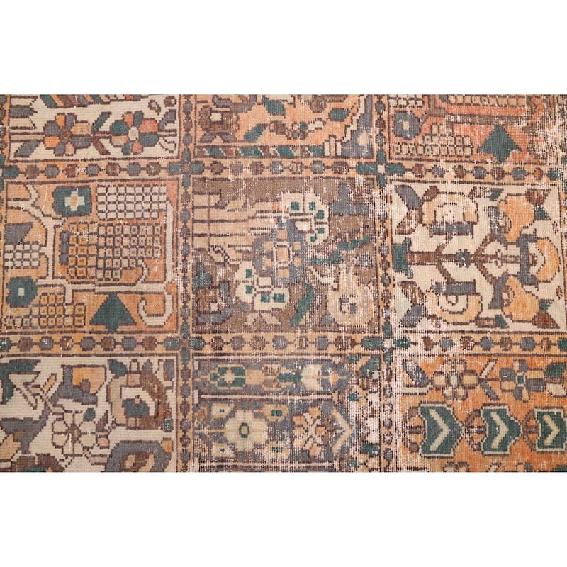 ECARPETGALLERY Hand-knotted Antalya Vintage Brown Wool Rug - 6'11 x 9'6