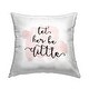 preview thumbnail 1 of 5, Stupell Let Her Be Little Pink Nursery Baby Calligraphy Printed Outdoor Throw Pillow Design by Amy Brinkman