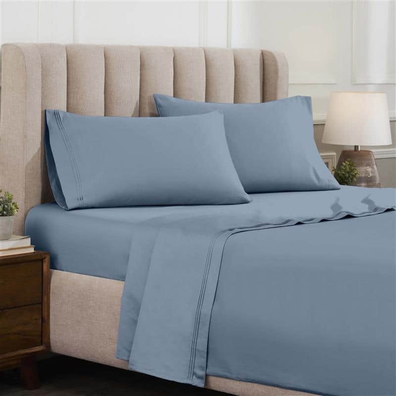 Superior 100% Egyptian Cotton 1500 Thread Count Sheet Set-Certified, Luxury Solid Bedding - California King - Medium Blue