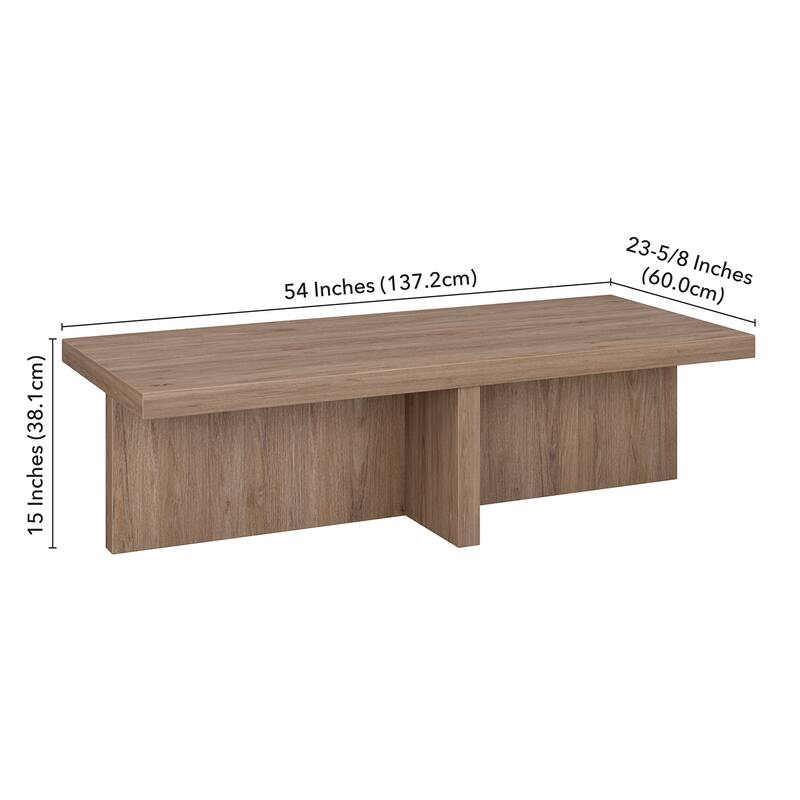 Elna 54" Wide Rectangular Coffee Table - 54" Wide