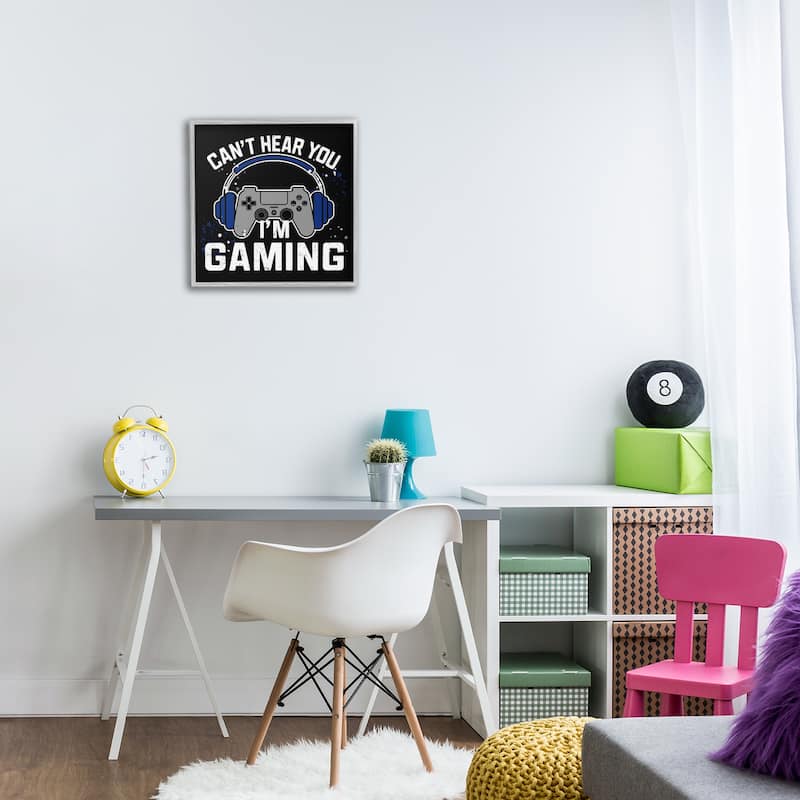 Stupell Can't Hear You Gaming Framed Giclee Art Design By Kim Allen