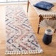preview thumbnail 8 of 7, SAFAVIEH Morocco Saini Boho Tassel Rug 2'2" x 8' Runner - Grey/Navy - Runner