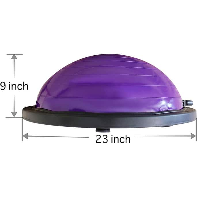 Half Ball Balance Trainer, Balance Ball, Exercise Half Ball w/Resistance Bands,Yoga Balance Ball Anti Slip Surface w/ Foot Pump