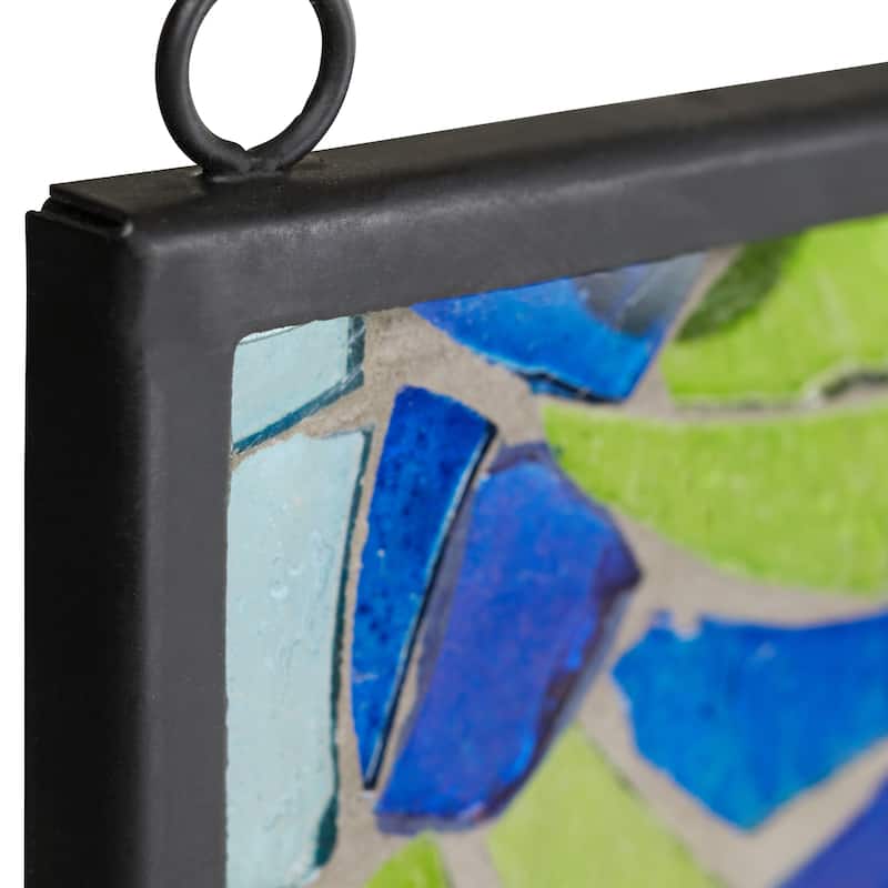Love Birds Mosaic Stained Glass Window Panel - 12" x 0.25" x 12"