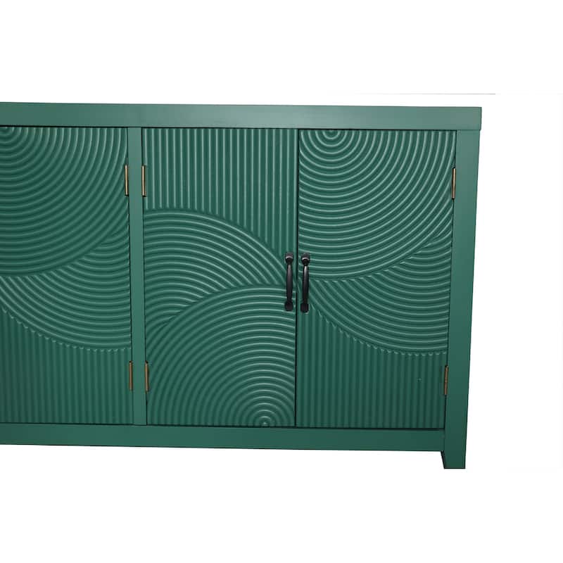 Rustic Storage Cabinet Green Sideboard TV Stand Corner Cabinet