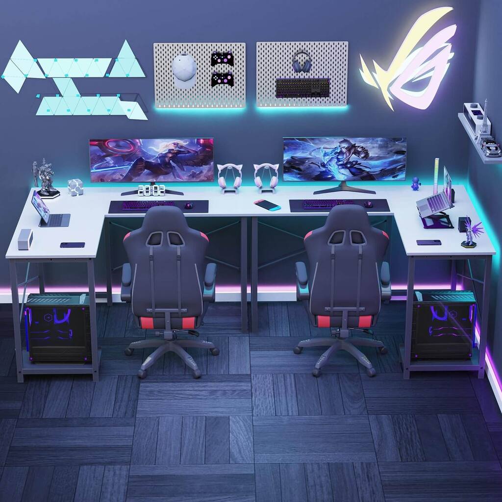 Premium L-Shaped Gaming & Office Desk - Stylish, Durable, Customizable