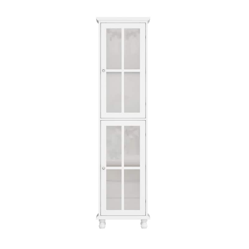 Cabinet Set with Tempered GlassStorage & TV Stand Combo Organization - SideCabinet+TVStand